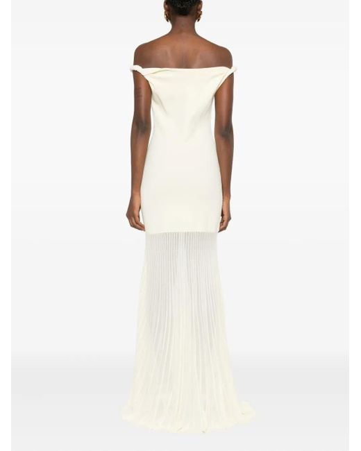 Sir White Elia Off-Shouder Twist Maxi Dress