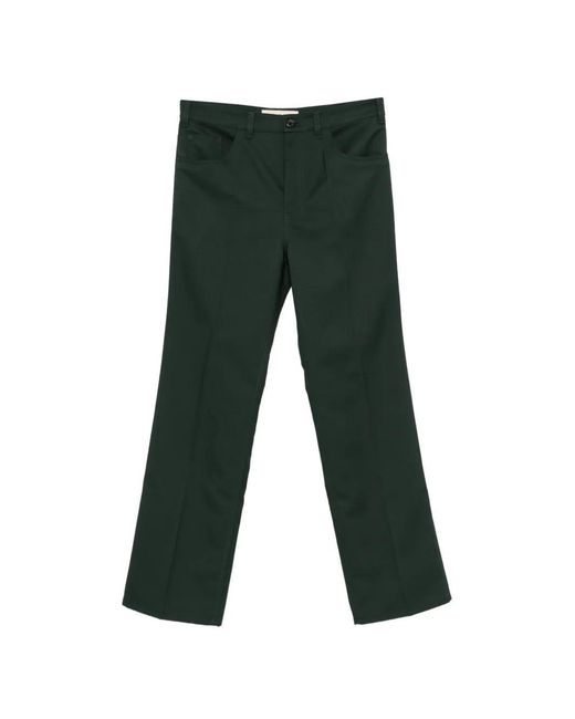 Marni Green Straight-Leg Trousers for men