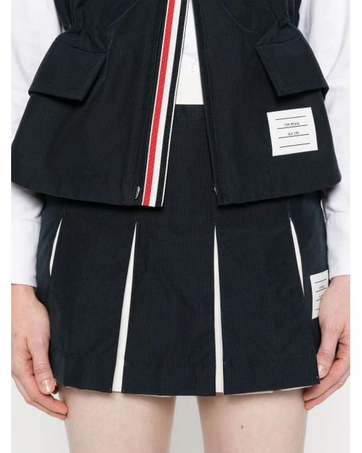 Thom Browne Geplooide Mini-Rok in het Blue