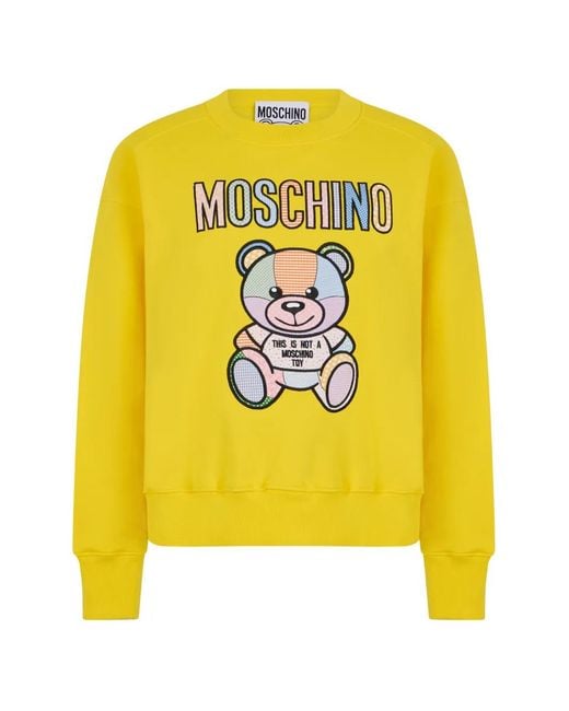 Moschino Yellow Teddy Bear Sweatshirt