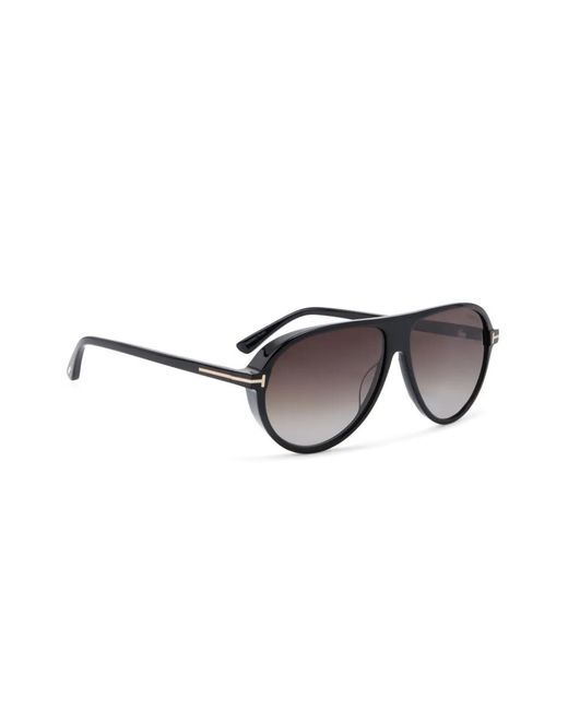 Tom Ford Brown Marcus Pilot-Frame Sunglasses