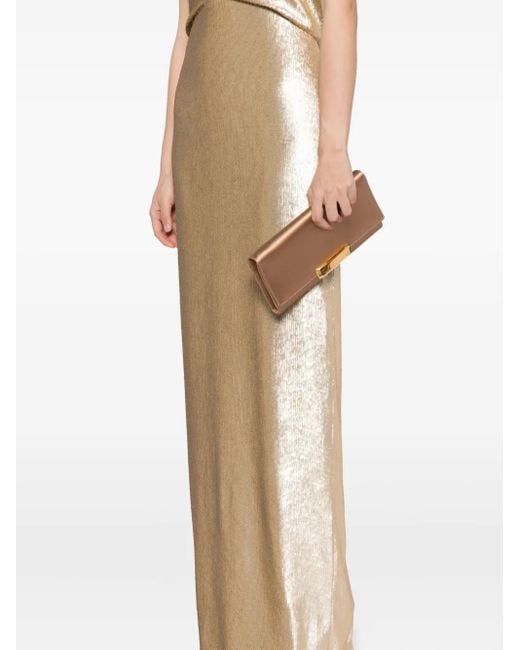 Tom Ford Natural Satin Bar Clutch Bag