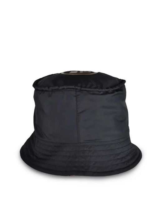 Fendi Black Drawstring Bucket Hat for men