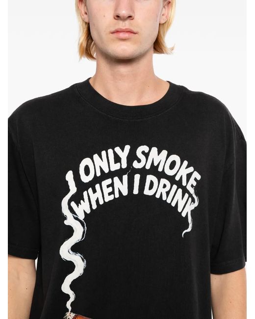 Melt Black T-Shirt À Imprimé Graphique for men