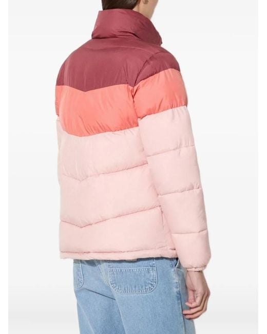 Columbia Red Logo-Print Puffer Jacket