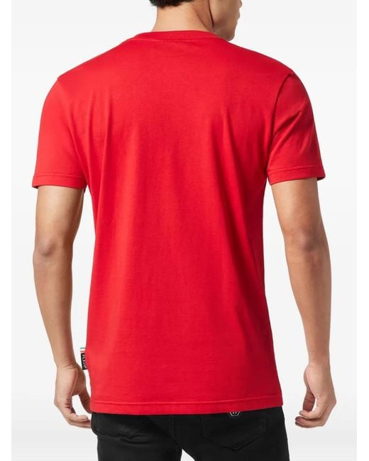 Philipp Plein Red Fox-Patch T-Shirt for men