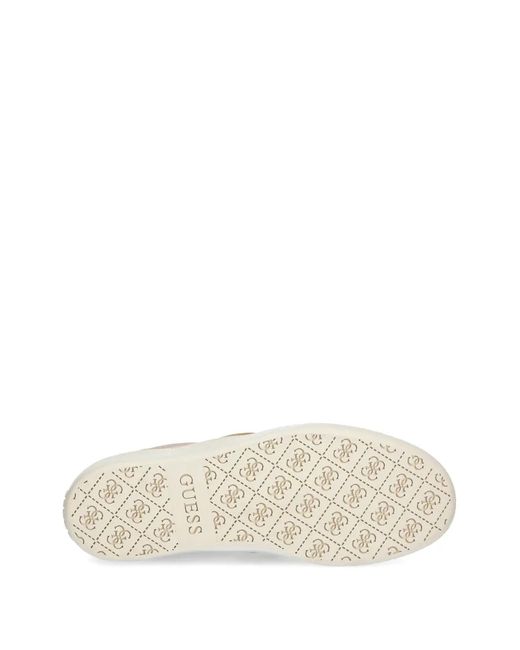 Guess Brown Logo-Print Sneakers
