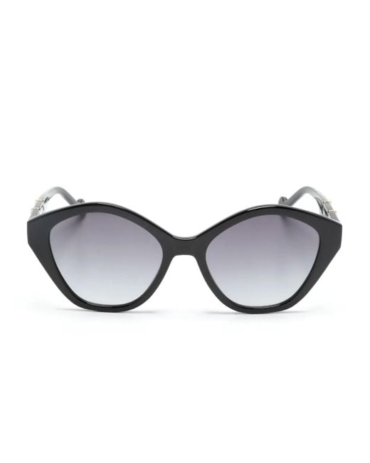 Liu Jo Black Geometric-Frame Sunglasses