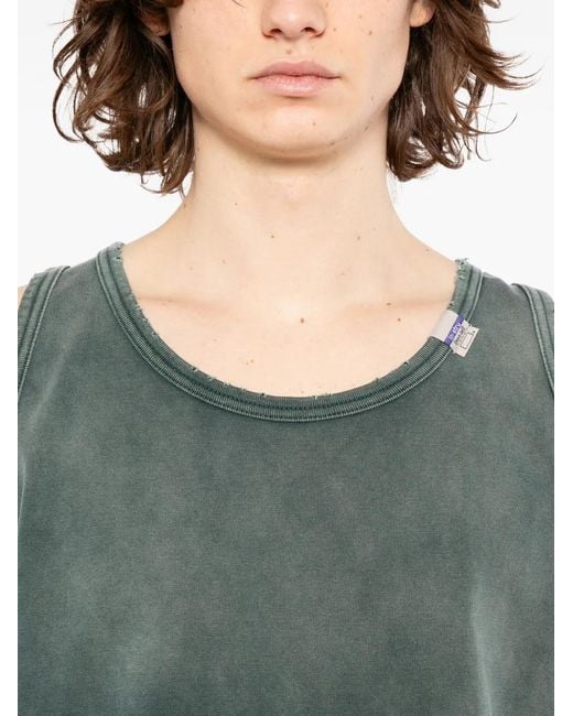 Maison Mihara Yasuhiro メンズ グリーン Sun Faded Like タンクトップ
