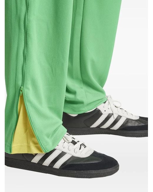 Adidas Green Zipped-Hem Track Pants for men