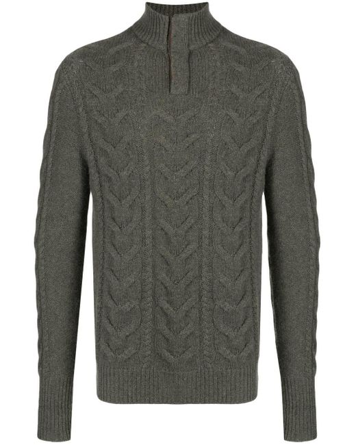 N.Peal Cashmere Fein gestrickter The Hyde Pullover in Grau für Herren Herren Bekleidung Pullover und Strickware Sweatjacken 