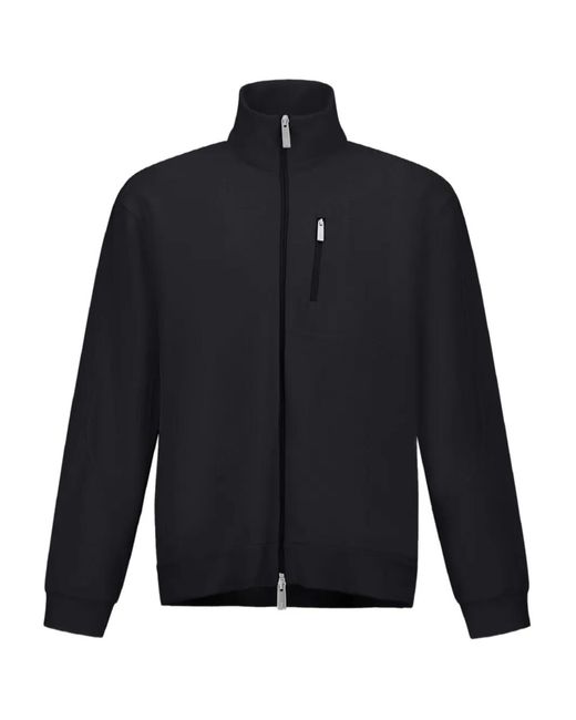 Herno Blue Zip-Fastening Sweatshirt for men