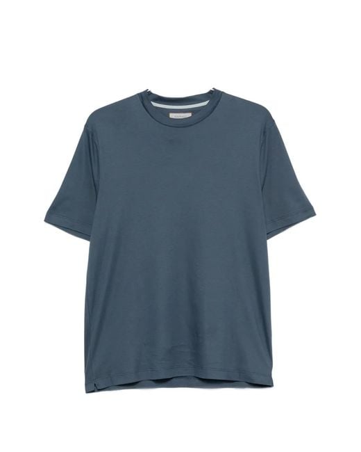 Canali Blue Short-Sleeve T-Shirt for men