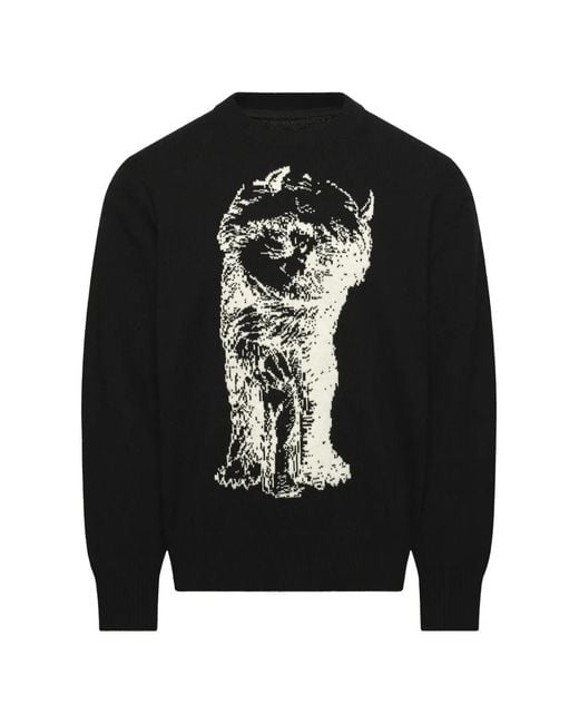 Sacai Where The Wild Things Are Graphic-Print Sweatshirt in Black
