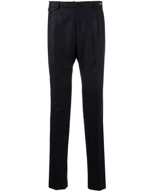 Tagliatore Blue Tailored Wool Formal Trousers for men