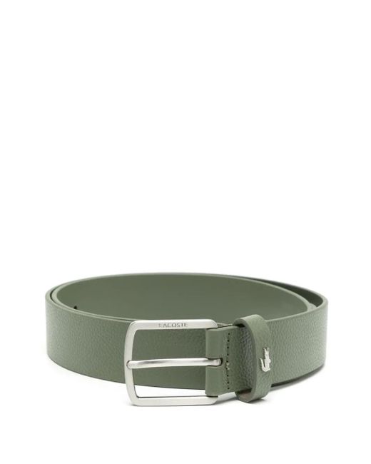 Lacoste Green Grained Leather Belt for men