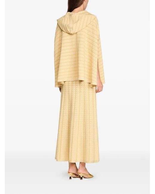 Sandro Natural Rhinestone Knit Cape