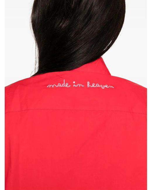 Camicia Con Ricamo di Fiorucci in Red