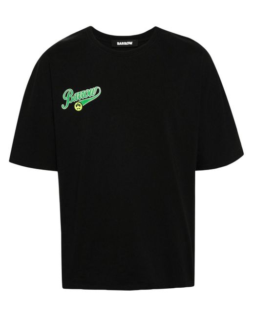 Barrow Katoenen T-shirt Met Logoprint in het Black