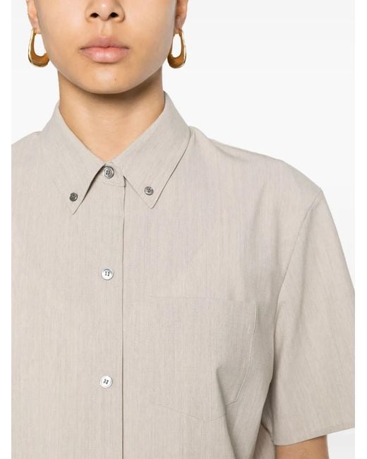 Theory White Mélange-Effect Shirt