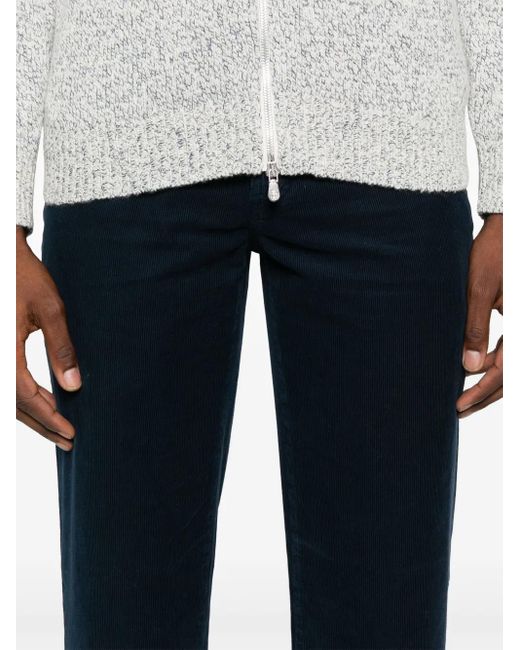 Brunello Cucinelli Blue Italian Fit Trousers for men