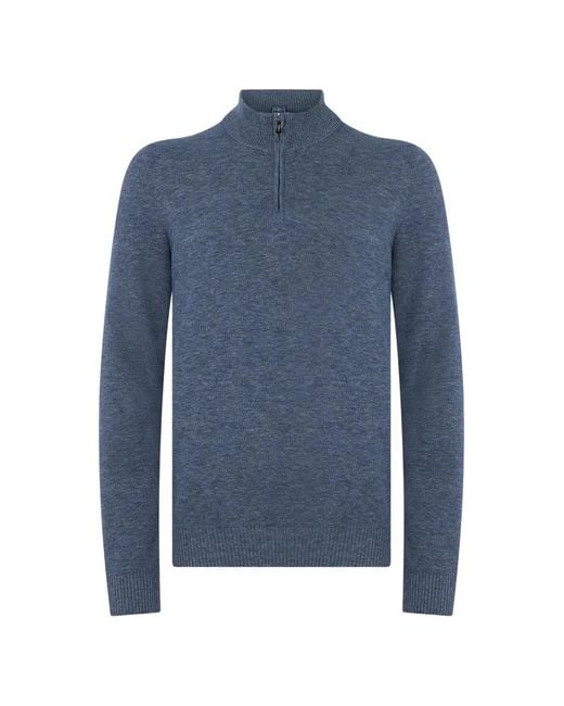 Pull À Col Zippé Fedeli pour homme en coloris Blue