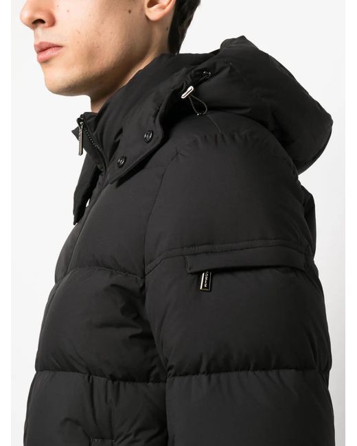 Moorer Black Long Sleeve Padded Jacket for men