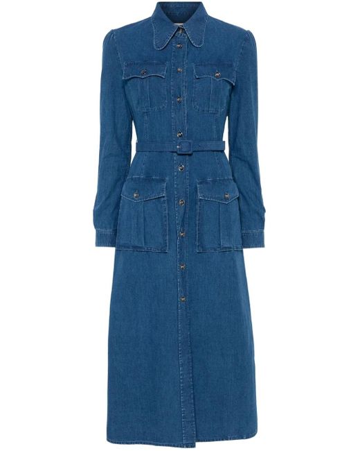 Valentino Garavani デニム シャツドレス Blue