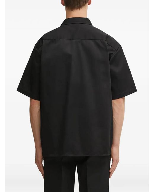 Wacko Maria Black Chemise Dickies À Patch Logo for men