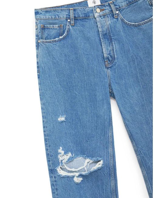 Jean Droit Gio À Taille Haute Anine Bing en coloris Blue