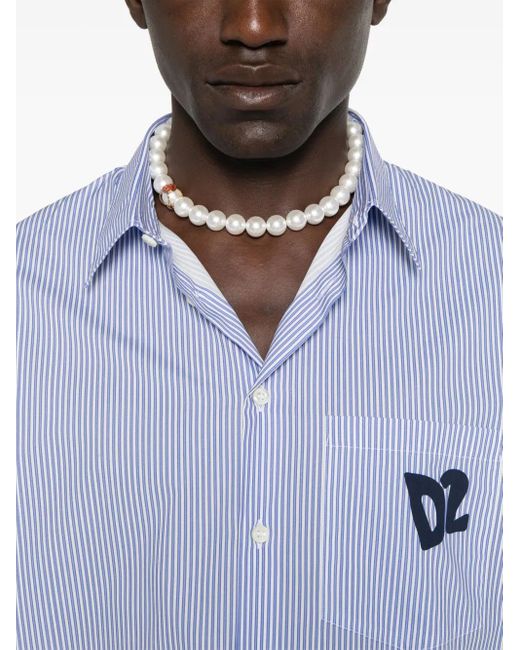 DSquared² Blue Oversized Shirt for men