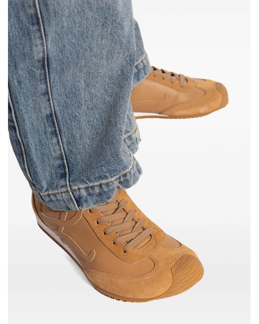 Loewe Brown Logo-Patch Sneakers