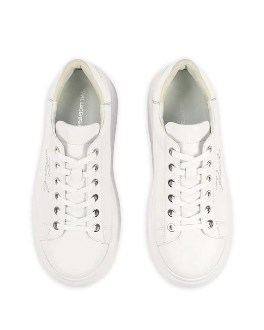 Karl Lagerfeld White Anakapri Platform Sneakers