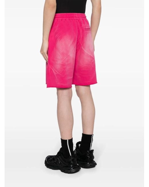 Feng Chen Wang Pink Drawstring Cotton Shorts for men