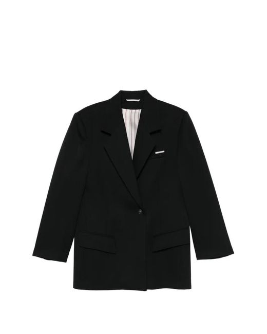 The Attico Black Notched-Lapels Blazer