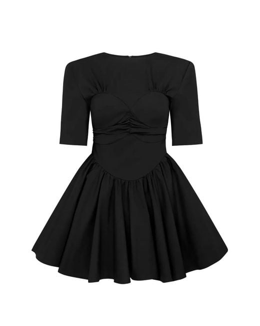 Violante Nessi Black Timothee Twisted-Bodice Mini Dress