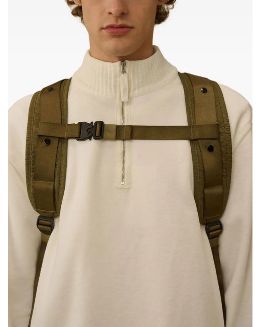 C P Company Green Zip-Fastening Backpack for men