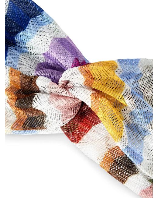 Missoni Blue Zig Zag Mesh Hairband