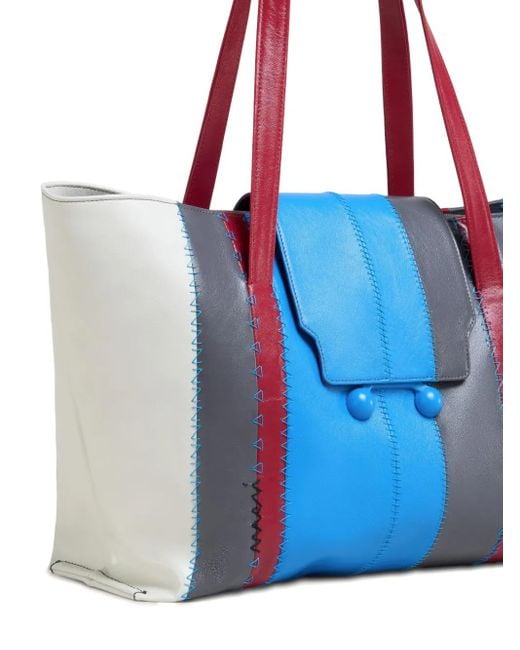 Marni Blue Große Trunkaroo Tote Bag