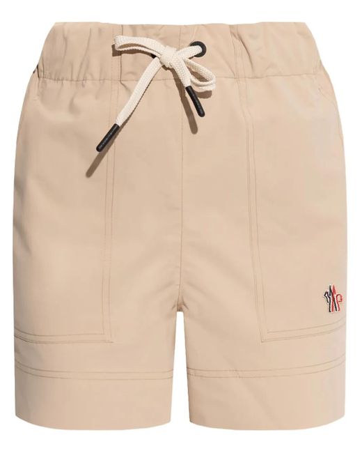 Moncler Natural Logo Nylon Shorts