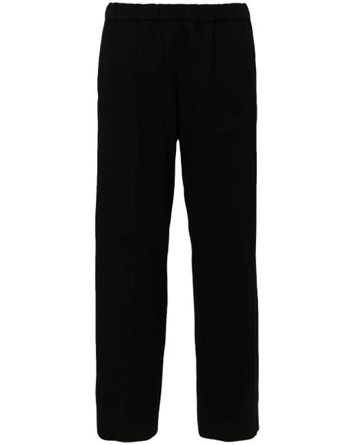 Fabiana Filippi Black Elasticated-Waist Tapered Trousers