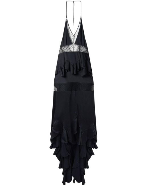 Vestido de fiesta de malla con lunares Stella McCartney de color Black
