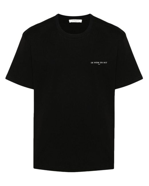 Ih Nom Uh Nit Black Logo-print Cotton T-shirt for men