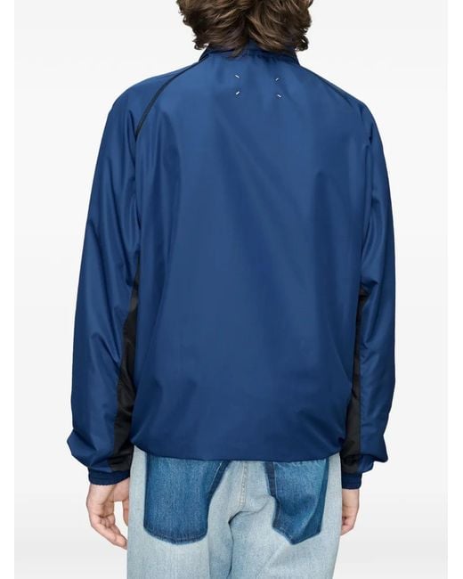 Maison Margiela Blue Contrast Panel Track Jacket for men