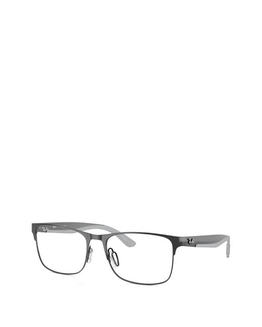 Ray-Ban Gray Rectangle-Frame Glasses