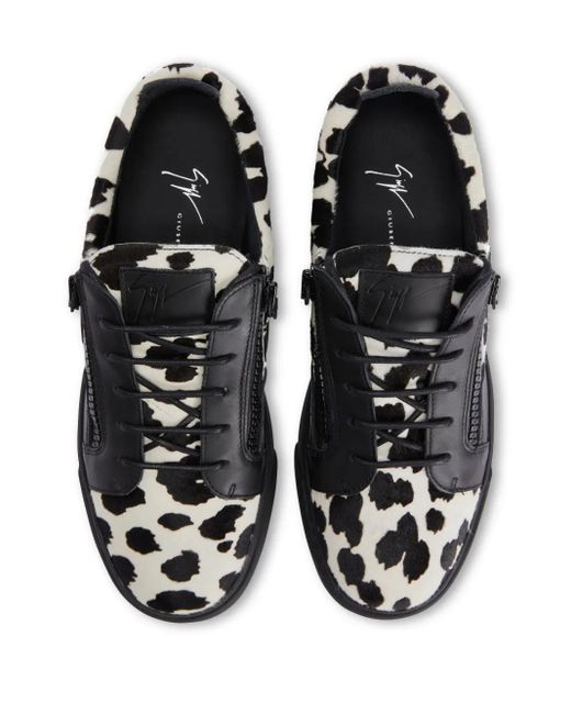 Giuseppe Zanotti Black Frankie Double-Zip Low-Top Sneakers for men