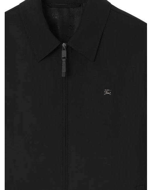 Burberry Black Wool Bloomsbury Harrington Jacket for men