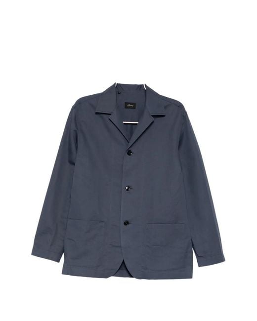 Brioni Blue Blazer Shirt for men