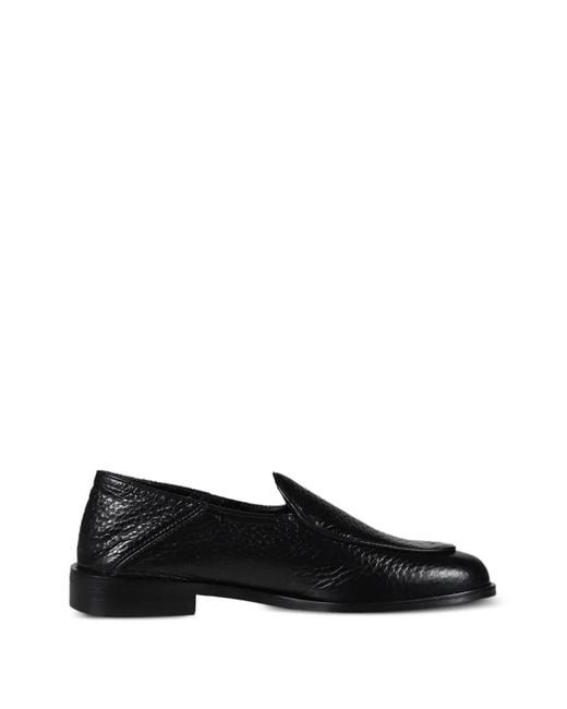 Jacques Soloviere Black Chris Collapsible-Heel Leather Loafers for men