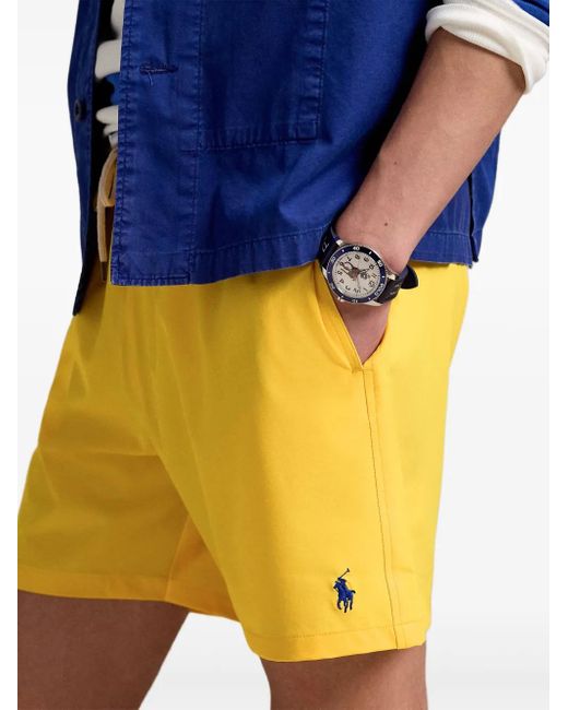 メンズ Polo Ralph Lauren ポロポニー トランクス水着 Yellow